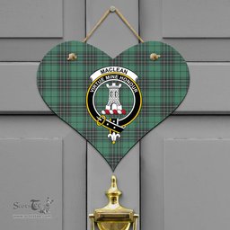 Scottish MacLean Hunting Ancient Clan Tartan Door Sign - Crest Classic Scottish Plaid Tartan Plaid