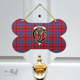 Scottish Wishart Dress Clan Tartan Door Sign - Crest Classic Scottish Plaid Tartan Plaid