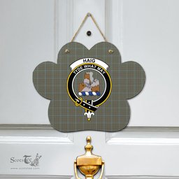 Scottish Haig Check Clan Tartan Door Sign - Crest Classic Scottish Plaid Tartan Plaid