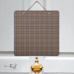 Scottish MacIntyre Hunting Weathered Clan Tartan Door Sign - Classic Scottish Plaid Tartan Plaid