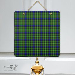 Scottish Rollo Modern Clan Tartan Door Sign - Classic Scottish Plaid Tartan Plaid