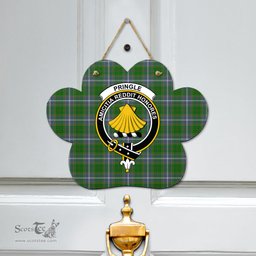 Scottish Pringle Clan Tartan Door Sign - Crest Classic Scottish Plaid Tartan Plaid