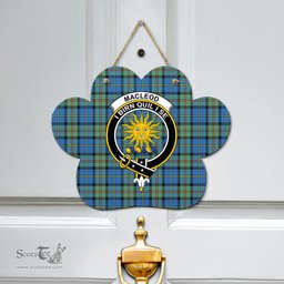 Scottish MacLeod of Harris Ancient Clan Tartan Door Sign - Crest Classic Scottish Plaid Tartan Plaid