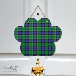 Scottish Graham of Menteith Modern Clan Tartan Door Sign - Classic Scottish Plaid Tartan Plaid