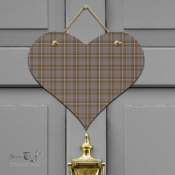 Scottish MacIntyre Hunting Weathered Clan Tartan Door Sign - Classic Scottish Plaid Tartan Plaid