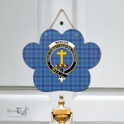 Scottish Mercer Modern Clan Tartan Door Sign - Crest Classic Scottish Plaid Tartan Plaid