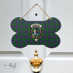 Scottish Carmichael Modern Clan Tartan Door Sign - Crest Classic Scottish Plaid Tartan Plaid