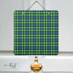 Scottish Campbell of Breadalbane Ancient Clan Tartan Door Sign - Classic Scottish Plaid Tartan Plaid
