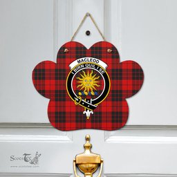 Scottish MacLeod of Raasay Clan Tartan Door Sign - Crest Classic Scottish Plaid Tartan Plaid