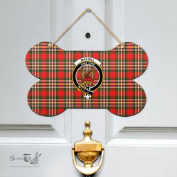 Scottish MacGill Modern Clan Tartan Door Sign - Crest Classic Scottish Plaid Tartan Plaid