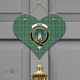 Scottish Ross Hunting Ancient Clan Tartan Door Sign - Crest Classic Scottish Plaid Tartan Plaid