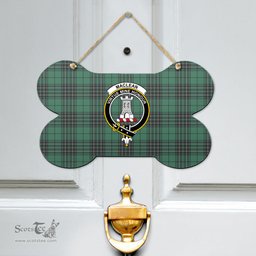 Scottish MacLean Hunting Ancient Clan Tartan Door Sign - Crest Classic Scottish Plaid Tartan Plaid