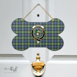 Scottish Watson Ancient Clan Tartan Door Sign - Crest Classic Scottish Plaid Tartan Plaid
