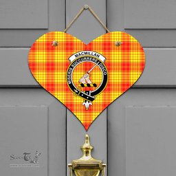 Scottish MacMillan Clan Clan Tartan Door Sign - Crest Classic Scottish Plaid Tartan Plaid