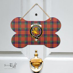 Scottish Nicolson Ancient Clan Tartan Door Sign - Crest Classic Scottish Plaid Tartan Plaid