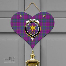 Scottish Wardlaw Modern Clan Tartan Door Sign - Crest Classic Scottish Plaid Tartan Plaid