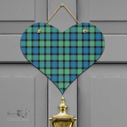 Scottish Gunn Ancient Clan Tartan Door Sign - Classic Scottish Plaid Tartan Plaid