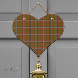 Scottish Seton Hunting Modern Clan Tartan Door Sign - Classic Scottish Plaid Tartan Plaid