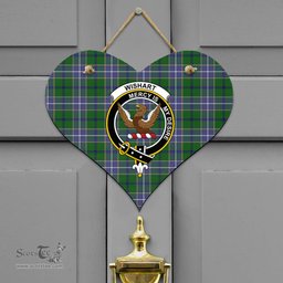 Scottish Wishart Hunting Modern Clan Tartan Door Sign - Crest Classic Scottish Plaid Tartan Plaid
