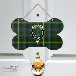Scottish MacArthur Modern Clan Tartan Door Sign - Crest Classic Scottish Plaid Tartan Plaid