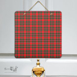 Scottish Spens Modern Clan Tartan Door Sign - Classic Scottish Plaid Tartan Plaid