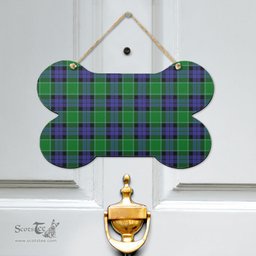 Scottish Graham of Menteith Modern Clan Tartan Door Sign - Classic Scottish Plaid Tartan Plaid