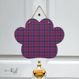 Scottish Montgomery Modern Clan Tartan Door Sign - Classic Scottish Plaid Tartan Plaid
