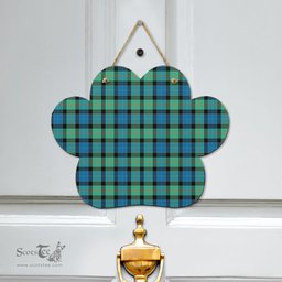 Scottish Gunn Ancient Clan Tartan Door Sign - Classic Scottish Plaid Tartan Plaid