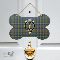 Scottish MacLellan Ancient Clan Tartan Door Sign - Crest Classic Scottish Plaid Tartan Plaid