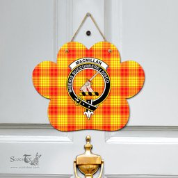 Scottish MacMillan Clan Clan Tartan Door Sign - Crest Classic Scottish Plaid Tartan Plaid