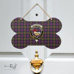 Scottish MacDonald Modern Clan Tartan Door Sign - Crest Classic Scottish Plaid Tartan Plaid