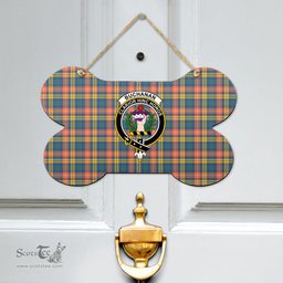 Scottish Buchanan Ancient Clan Tartan Door Sign - Crest Classic Scottish Plaid Tartan Plaid