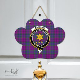 Scottish Wardlaw Modern Clan Tartan Door Sign - Crest Classic Scottish Plaid Tartan Plaid