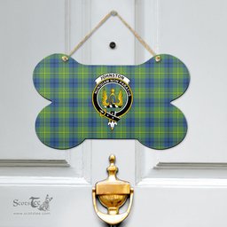 Scottish Johnston Ancient Clan Tartan Door Sign - Crest Classic Scottish Plaid Tartan Plaid