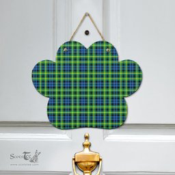 Scottish Campbell of Breadalbane Ancient Clan Tartan Door Sign - Classic Scottish Plaid Tartan Plaid