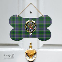 Scottish Wishart Hunting Modern Clan Tartan Door Sign - Crest Classic Scottish Plaid Tartan Plaid