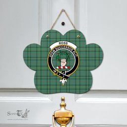 Scottish Ross Hunting Ancient Clan Tartan Door Sign - Crest Classic Scottish Plaid Tartan Plaid