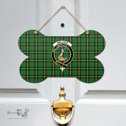 Scottish Wallace Hunting Green Clan Tartan Door Sign - Crest Classic Scottish Plaid Tartan Plaid