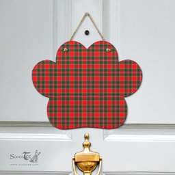 Scottish Spens Modern Clan Tartan Door Sign - Classic Scottish Plaid Tartan Plaid