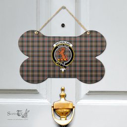 Scottish Sutherland Weathered Clan Tartan Door Sign - Crest Classic Scottish Plaid Tartan Plaid