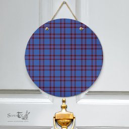 Scottish Elliot Modern Clan Tartan Door Sign - Classic Scottish Plaid Tartan Plaid
