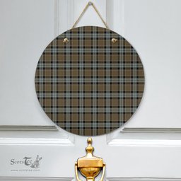 Scottish Graham of Menteith Weathered Clan Tartan Door Sign - Classic Scottish Plaid Tartan Plaid