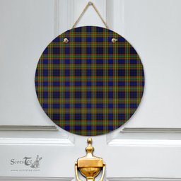Scottish Clelland Modern Clan Tartan Door Sign - Classic Scottish Plaid Tartan Plaid