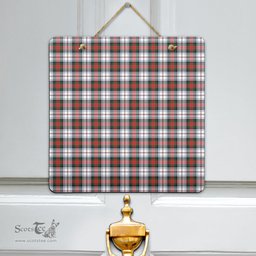 Scottish MacDuff Dress Modern Clan Tartan Door Sign - Classic Scottish Plaid Tartan Plaid