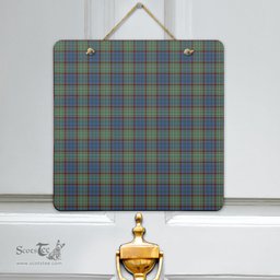 Scottish Nicolson Hunting Ancient Clan Tartan Door Sign - Classic Scottish Plaid Tartan Plaid