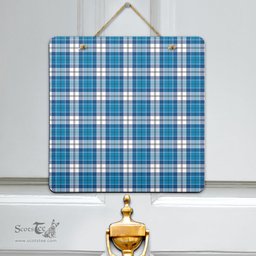 Scottish Roberton Clan Tartan Door Sign - Classic Scottish Plaid Tartan Plaid