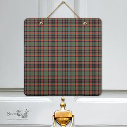 Scottish Cumming Hunting Ancient Clan Tartan Door Sign - Classic Scottish Plaid Tartan Plaid
