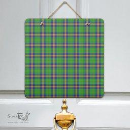 Scottish New Mexico Clan Tartan Door Sign - Classic Scottish Plaid Tartan Plaid