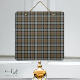 Scottish Graham of Menteith Weathered Clan Tartan Door Sign - Classic Scottish Plaid Tartan Plaid