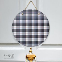 Scottish MacRae Dress Modern Clan Tartan Door Sign - Classic Scottish Plaid Tartan Plaid